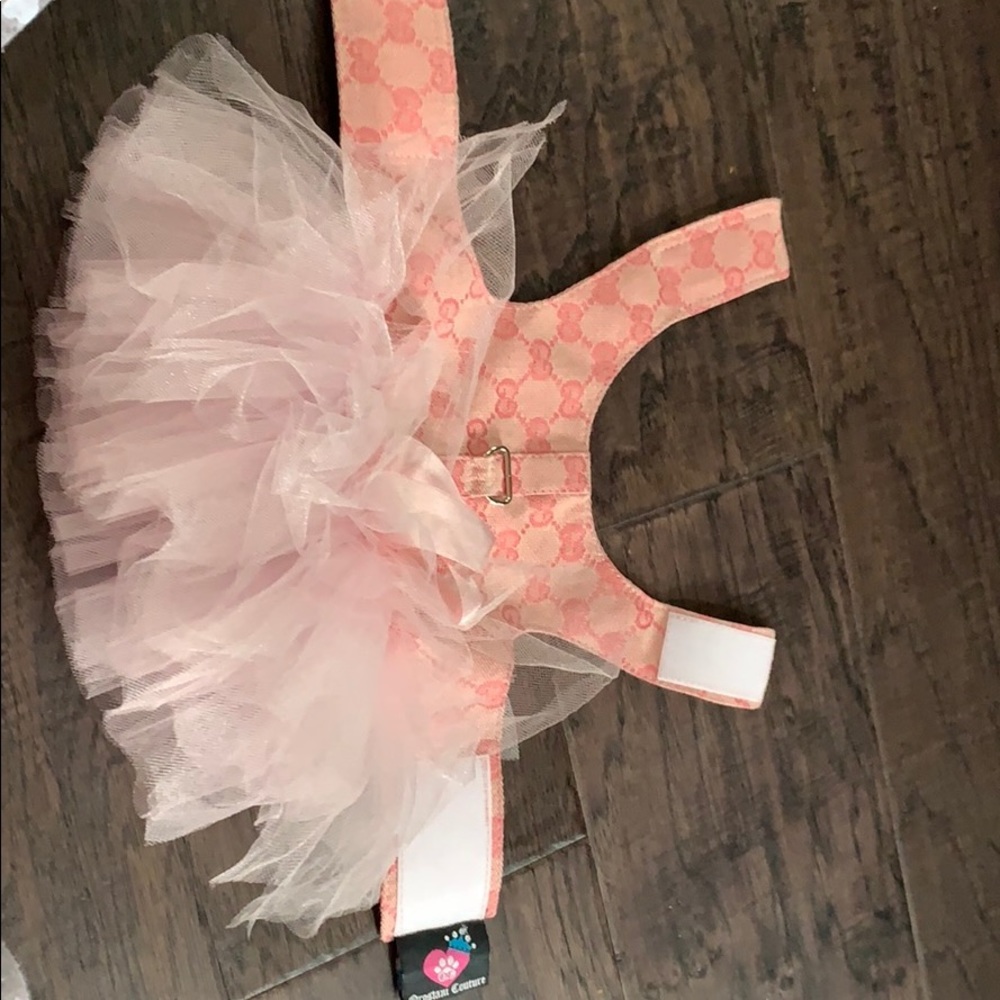 ballerina pink monogram tutu dog dress.